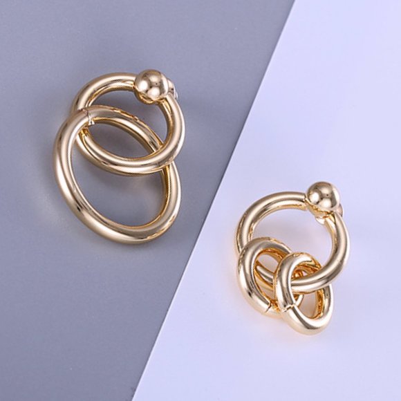 18K Gold Plated Hoop Earrings For Women - Picture 3 of 3